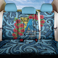 New Zealand Father's Day Back Car Seat Cover Best Dad Trophy Red Rose Maori Pattern LT22 One Size Blue - Polynesian Pride