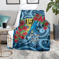 New Zealand Father's Day Blanket Best Dad Trophy Red Rose Maori Pattern LT22 - Polynesian Pride