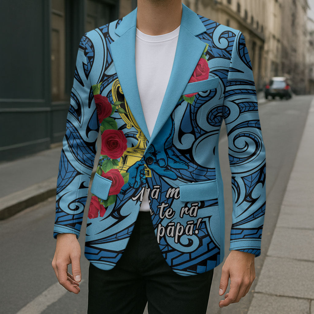 Personalised New Zealand Father's Day Blazer Best Dad Trophy Red Rose Maori Pattern LT22 - Polynesian Pride