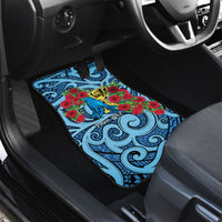 Personalised New Zealand Father's Day Car Mats Best Dad Trophy Red Rose Maori Pattern LT22 - Polynesian Pride