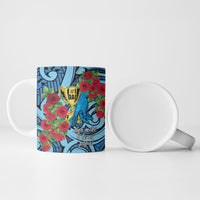 Personalised New Zealand Father's Day Ceramic Mug Best Dad Trophy Red Rose Maori Pattern LT22 - Polynesian Pride