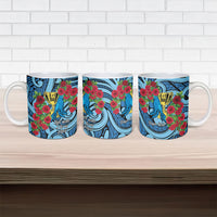 Personalised New Zealand Father's Day Ceramic Mug Best Dad Trophy Red Rose Maori Pattern LT22 - Polynesian Pride