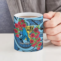 Personalised New Zealand Father's Day Ceramic Mug Best Dad Trophy Red Rose Maori Pattern LT22 - Polynesian Pride