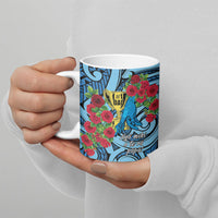 Personalised New Zealand Father's Day Ceramic Mug Best Dad Trophy Red Rose Maori Pattern LT22 - Polynesian Pride