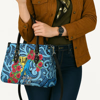 New Zealand Father's Day Leather Bag Best Dad Trophy Red Rose Maori Pattern LT22 - Polynesian Pride