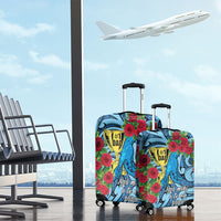 New Zealand Father's Day Luggage Cover Best Dad Trophy Red Rose Maori Pattern LT22 - Polynesian Pride