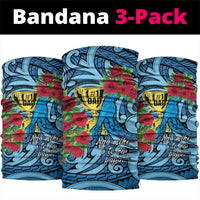 New Zealand Father's Day Neck Gaiter Best Dad Trophy Red Rose Maori Pattern LT22 package One Size: 25*50cm Blue - Polynesian Pride