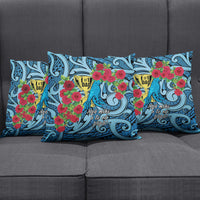 New Zealand Father's Day Pillow Cover Best Dad Trophy Red Rose Maori Pattern LT22 - Polynesian Pride