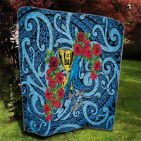 New Zealand Father's Day Quilt Best Dad Trophy Red Rose Maori Pattern LT22 - Polynesian Pride