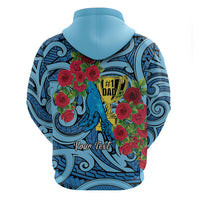 Personalised New Zealand Father's Day Zip Hoodie Best Dad Trophy Red Rose Maori Pattern LT22 - Polynesian Pride