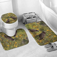 New Zealand Kaka Bird Bathroom Set Kowhai Flower Landscape Style