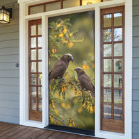 New Zealand Kaka Bird Door Cover Kowhai Flower Landscape Style LT22 - Polynesian Pride