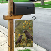 New Zealand Kaka Bird Garden Flag Kowhai Flower Landscape Style
