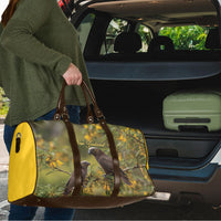 New Zealand Kaka Bird Travel Bag Kowhai Flower Landscape Style
