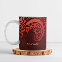 New Zealand Kaka Bird Personalised Ceramic Mug Pohutukawa Matariki Maori Pattern