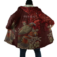 New Zealand Kaka Bird Personalised Cloak Pohutukawa Matariki Maori Pattern LT22 - Polynesian Pride