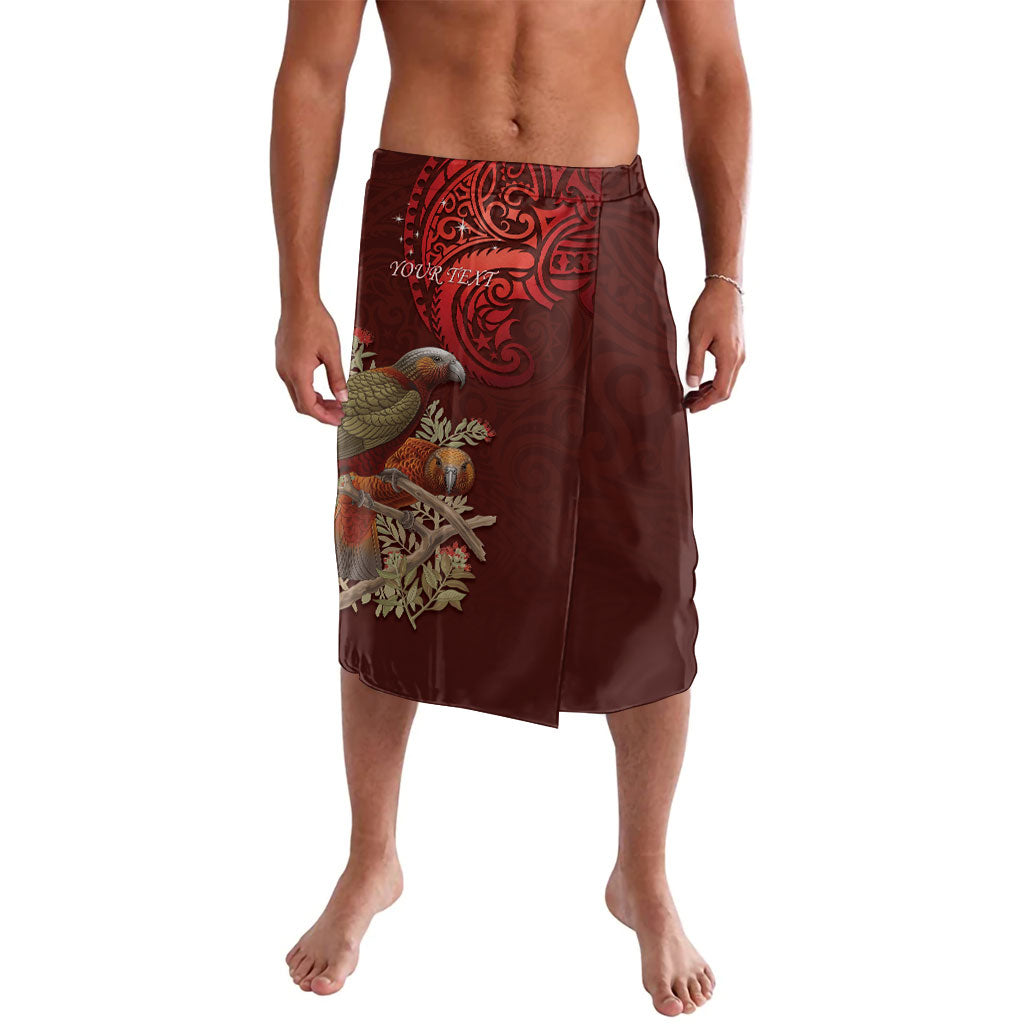 New Zealand Kaka Bird Personalised Lavalava Pohutukawa Matariki Maori Pattern LT22 Red - Polynesian Pride