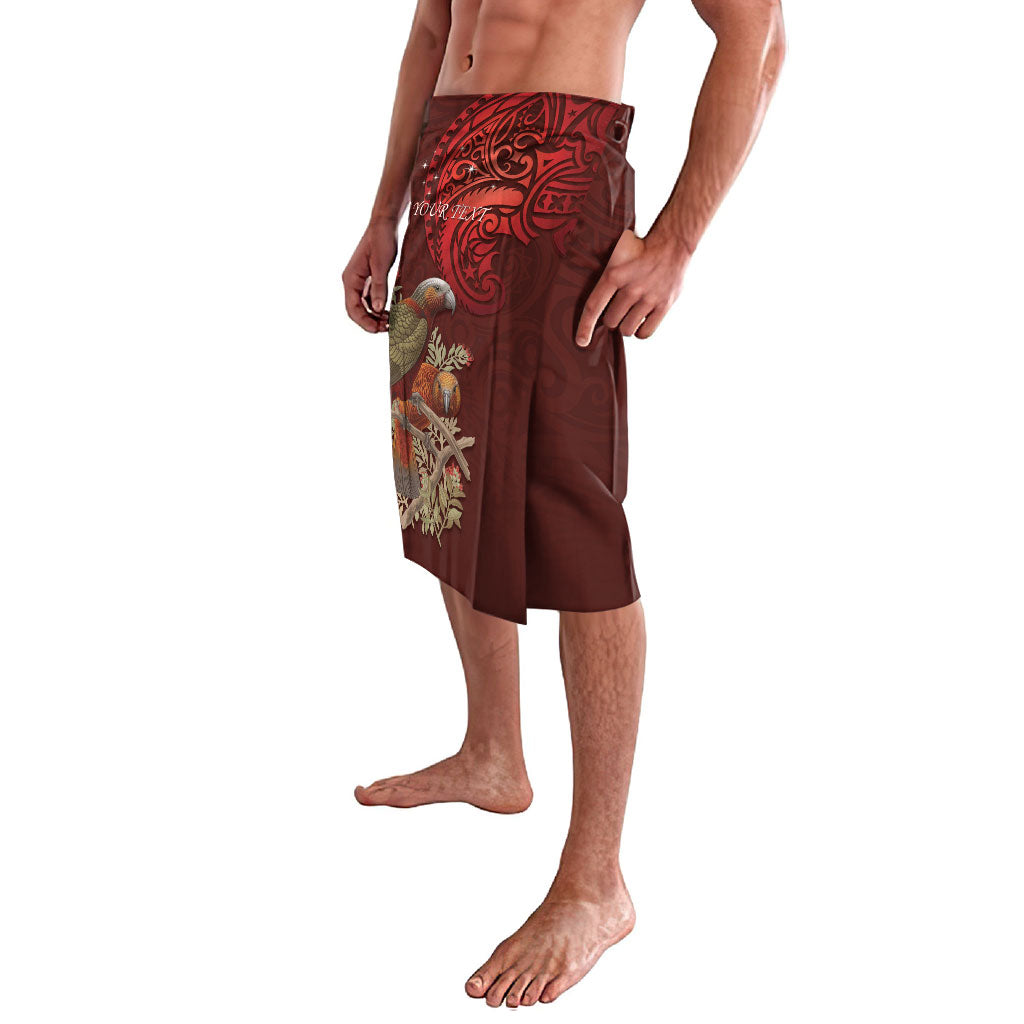 New Zealand Kaka Bird Personalised Lavalava Pohutukawa Matariki Maori Pattern LT22 - Polynesian Pride