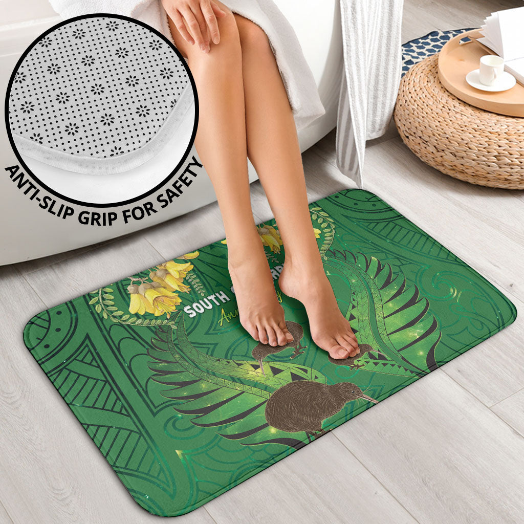 South Canterbury Anniversary Day Bathroom Set Kiwi Kowhai Silver Fern Maori Pattern LT22 - Polynesian Pride