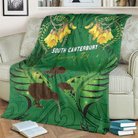 South Canterbury Anniversary Day Blanket Kiwi Kowhai Silver Fern Maori Pattern LT22 - Polynesian Pride