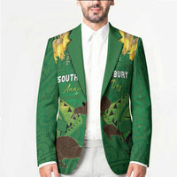 Personalised South Canterbury Anniversary Day Blazer Kiwi Kowhai Silver Fern Maori Pattern LT22 - Polynesian Pride