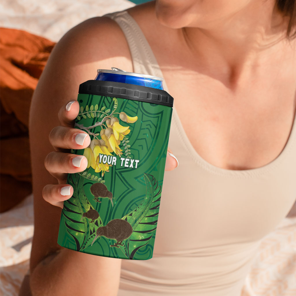 Personalised South Canterbury Anniversary Day 4 in 1 Can Cooler Tumbler Kiwi Kowhai Silver Fern Maori Pattern LT22 - Polynesian Pride
