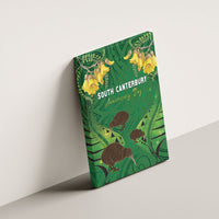 South Canterbury Anniversary Day Canvas Wall Art Kiwi Kowhai Silver Fern Maori Pattern LT22 - Polynesian Pride