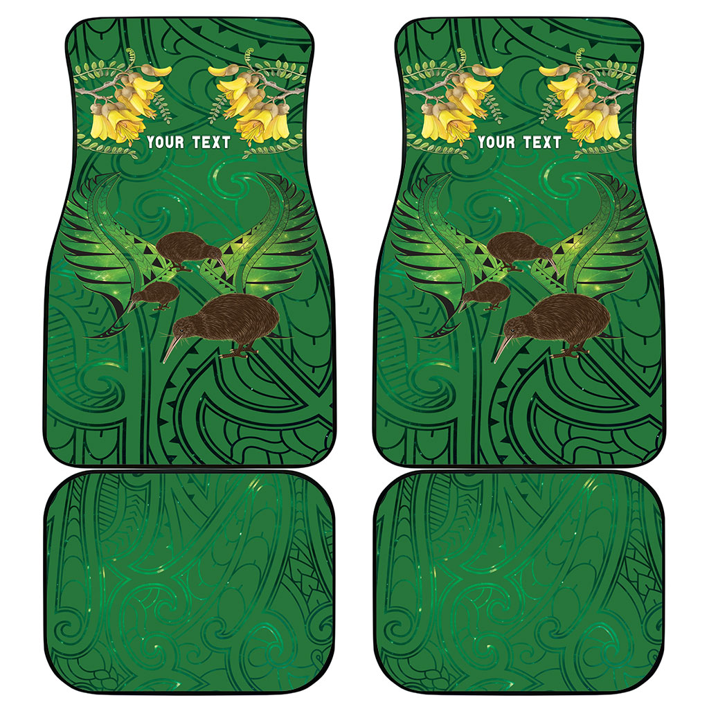 Personalised South Canterbury Anniversary Day Car Mats Kiwi Kowhai Silver Fern Maori Pattern LT22 - Polynesian Pride