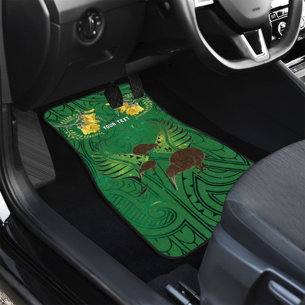 Personalised South Canterbury Anniversary Day Car Mats Kiwi Kowhai Silver Fern Maori Pattern LT22 - Polynesian Pride