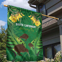 South Canterbury Anniversary Day Garden Flag Kiwi Kowhai Silver Fern Maori Pattern LT22 - Polynesian Pride