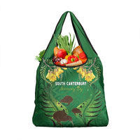 South Canterbury Anniversary Day Grocery Bag Kiwi Kowhai Silver Fern Maori Pattern LT22 1-pack One Size Green - Polynesian Pride