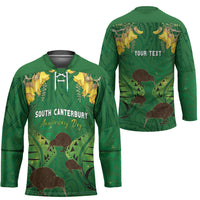 Personalised South Canterbury Anniversary Day Hockey Jersey Kiwi Kowhai Silver Fern Maori Pattern LT22 - Polynesian Pride