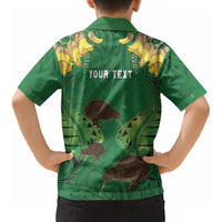 Personalised South Canterbury Anniversary Day Kid Hawaiian Shirt Kiwi Kowhai Silver Fern Maori Pattern LT22 - Polynesian Pride