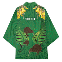 Personalised South Canterbury Anniversary Day Kimono Kiwi Kowhai Silver Fern Maori Pattern LT22 - Polynesian Pride