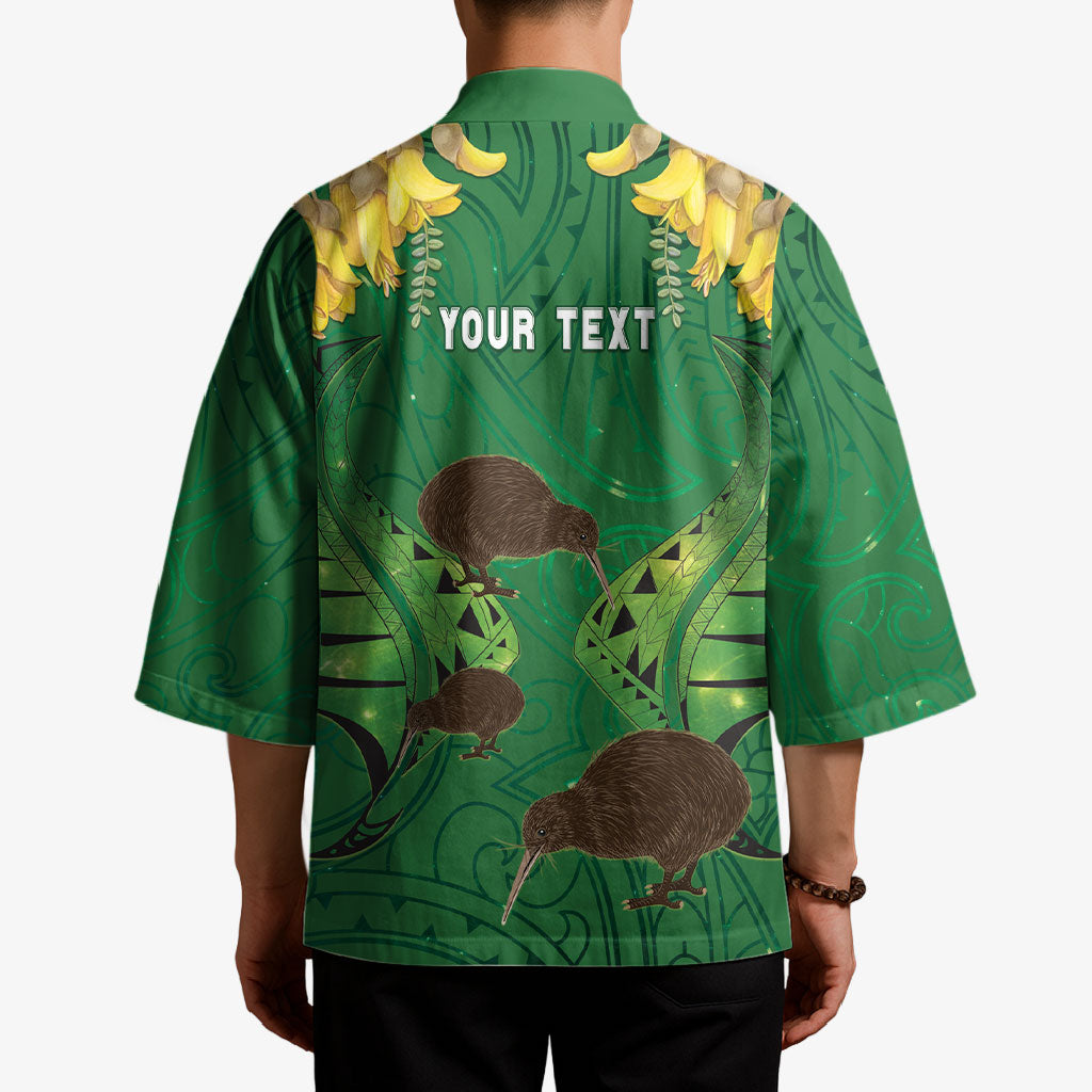 Personalised South Canterbury Anniversary Day Kimono Kiwi Kowhai Silver Fern Maori Pattern LT22 - Polynesian Pride