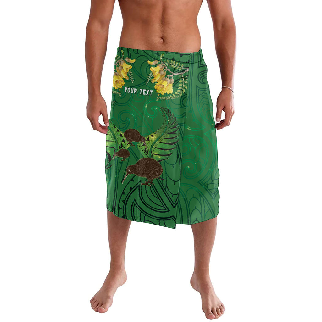Personalised South Canterbury Anniversary Day Lavalava Kiwi Kowhai Silver Fern Maori Pattern LT22 Green - Polynesian Pride