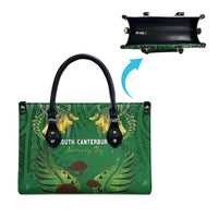 South Canterbury Anniversary Day Leather Bag Kiwi Kowhai Silver Fern Maori Pattern LT22 - Polynesian Pride