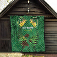 South Canterbury Anniversary Day Quilt Kiwi Kowhai Silver Fern Maori Pattern LT22 - Polynesian Pride