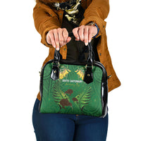 South Canterbury Anniversary Day Shoulder Handbag Kiwi Kowhai Silver Fern Maori Pattern LT22 One Size Green - Polynesian Pride