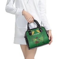 South Canterbury Anniversary Day Shoulder Handbag Kiwi Kowhai Silver Fern Maori Pattern LT22 - Polynesian Pride