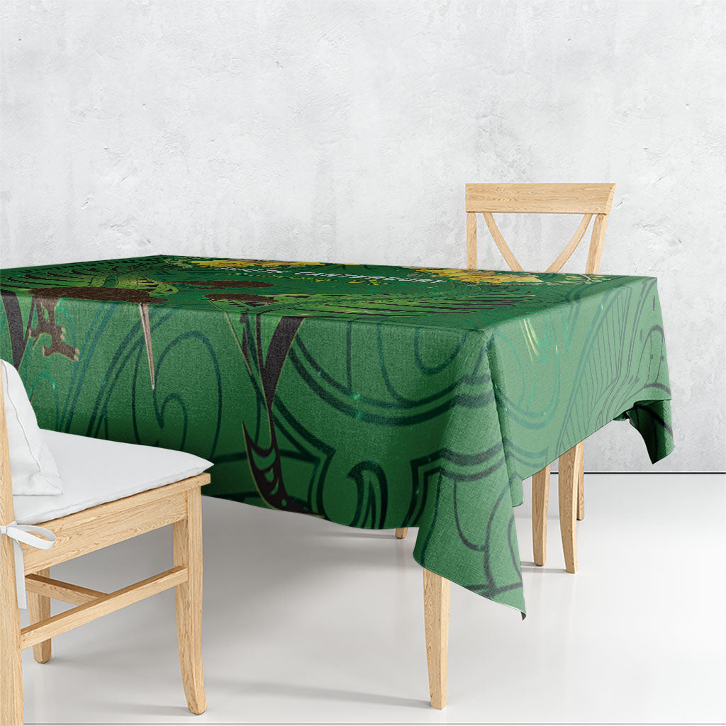 South Canterbury Anniversary Day Tablecloth Kiwi Kowhai Silver Fern Maori Pattern LT22 - Polynesian Pride