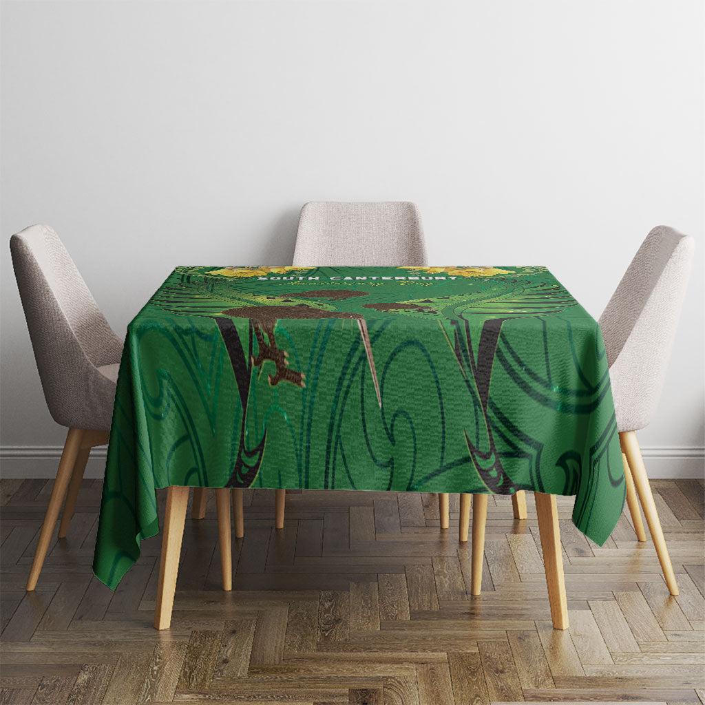 South Canterbury Anniversary Day Tablecloth Kiwi Kowhai Silver Fern Maori Pattern LT22 - Polynesian Pride