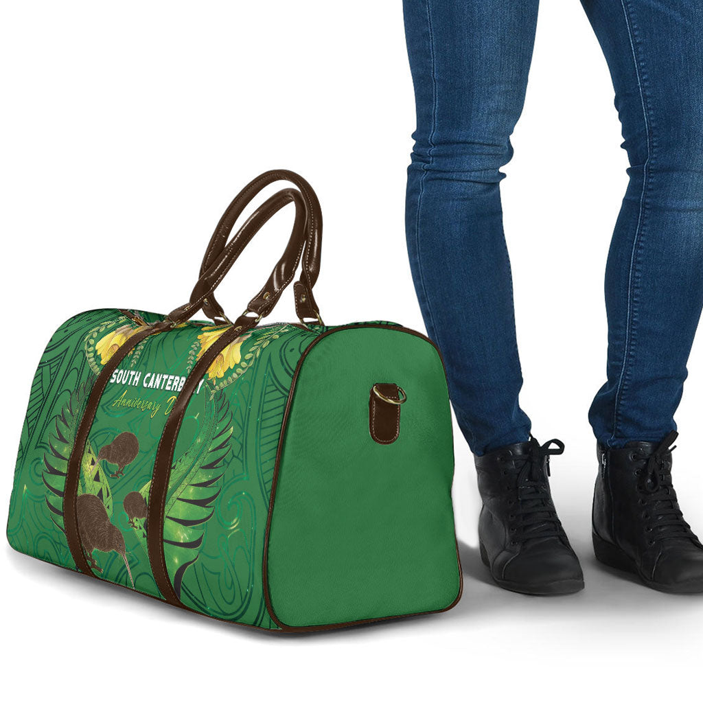 South Canterbury Anniversary Day Travel Bag Kiwi Kowhai Silver Fern Maori Pattern LT22 - Polynesian Pride