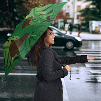 South Canterbury Anniversary Day Umbrella Kiwi Kowhai Silver Fern Maori Pattern LT22 - Polynesian Pride