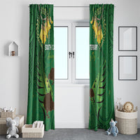 South Canterbury Anniversary Day Window Curtain Kiwi Kowhai Silver Fern Maori Pattern LT22 - Polynesian Pride