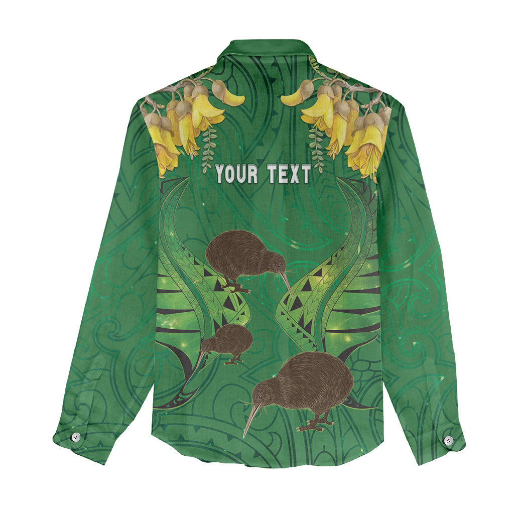 Personalised South Canterbury Anniversary Day Women Casual Shirt Kiwi Kowhai Silver Fern Maori Pattern LT22 - Polynesian Pride
