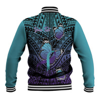 Personalised New Zealand Suicide Prevention Month Baseball Jacket Maori Mauri Tu Mauri Ora Polynesian Pattern LT22 - Polynesian Pride