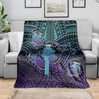 New Zealand Suicide Prevention Month Blanket Maori Mauri Tu Mauri Ora Polynesian Pattern LT22 - Polynesian Pride