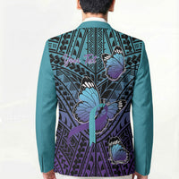 Personalised New Zealand Suicide Prevention Month Blazer Maori Mauri Tu Mauri Ora Polynesian Pattern LT22 - Polynesian Pride