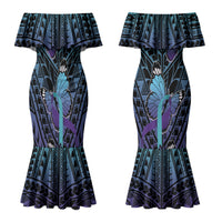 Personalised New Zealand Suicide Prevention Month Couples Matching Mermaid Dress and Long Sleeve Button Shirt Maori Mauri Tu Mauri Ora Polynesian Pattern LT22 - Polynesian Pride